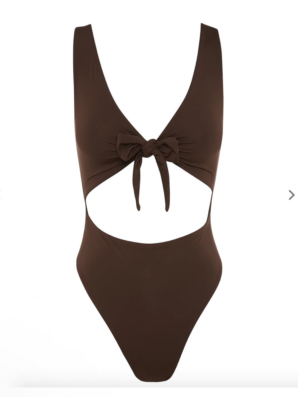 NWT MYRA Asiah Swim Brown Knot-Front Swimsuit / XS
